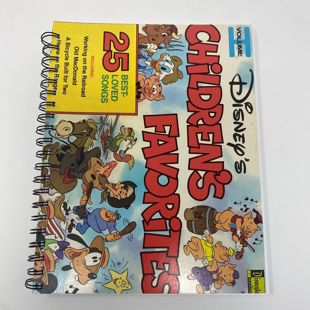 Upcycled Record Album Notebook Disney's Children's Favorites Handmade ♻️